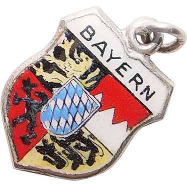 800 Silver & Enamel BAVARIA Bayern Charm - Souveni