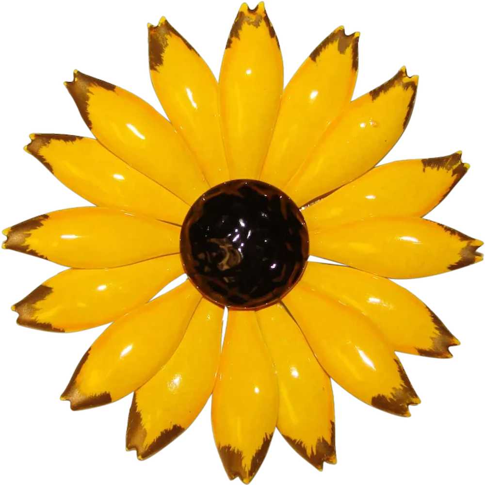 Gorgeous BLACK EYED SUSAN Flower Power 1960s Vint… - image 1