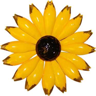 Gorgeous BLACK EYED SUSAN Flower Power 1960s Vint… - image 1