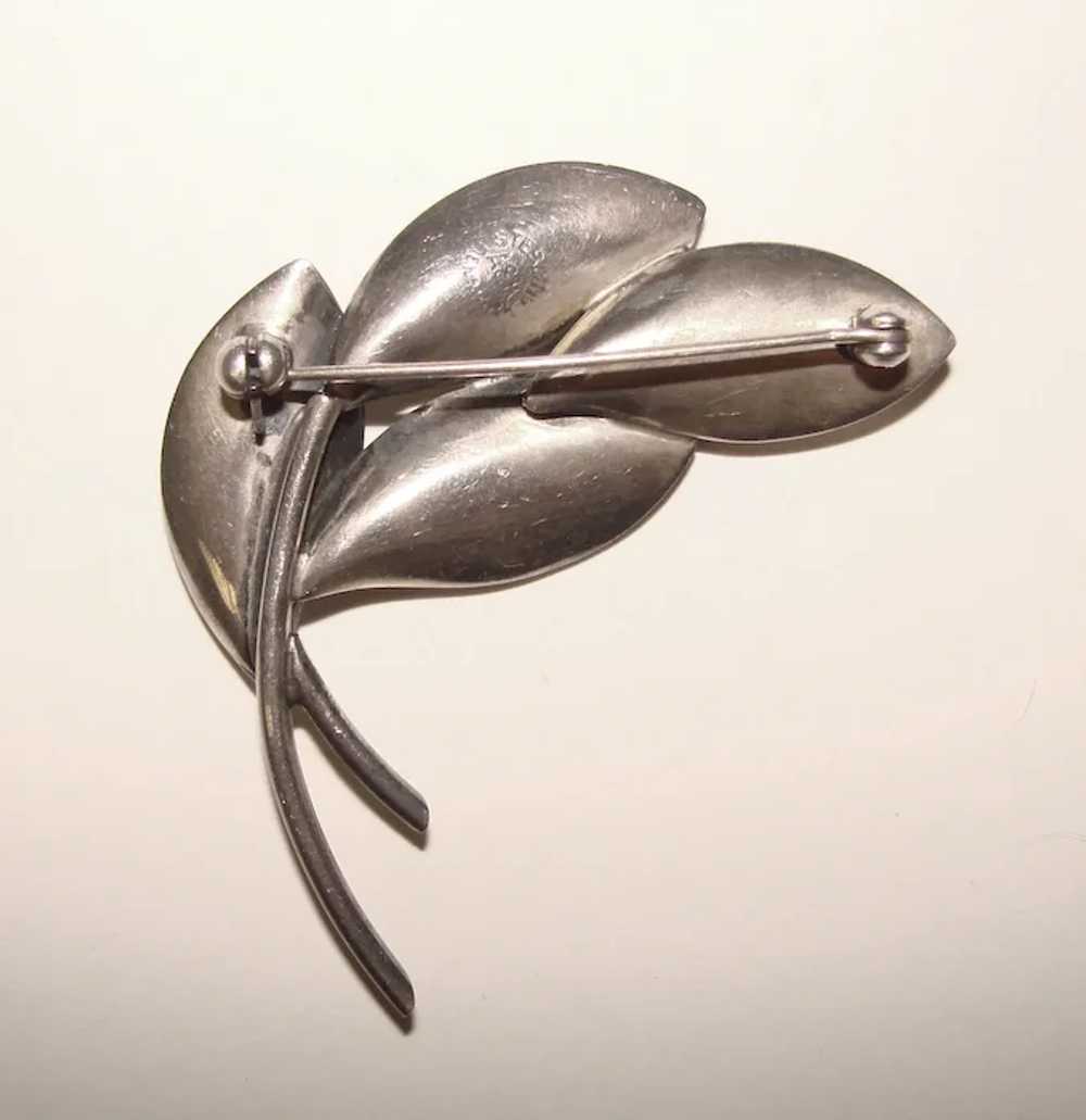 Gorgeous STERLING DENMARK Signed Vintage Brooch -… - image 2