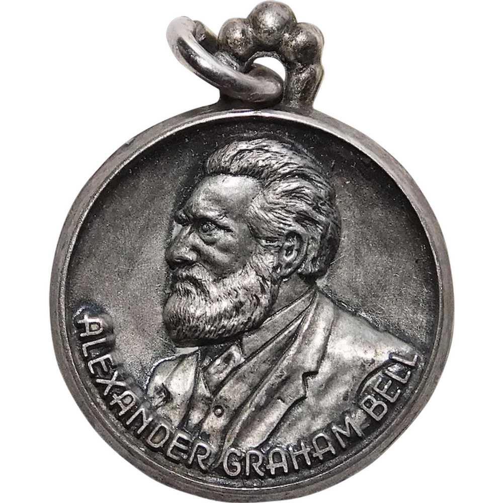 Sterling Alexander Graham Bell Signed Vintage Cha… - image 1