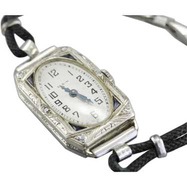 Art Deco Diamond Elgin Wrist Watch - image 1