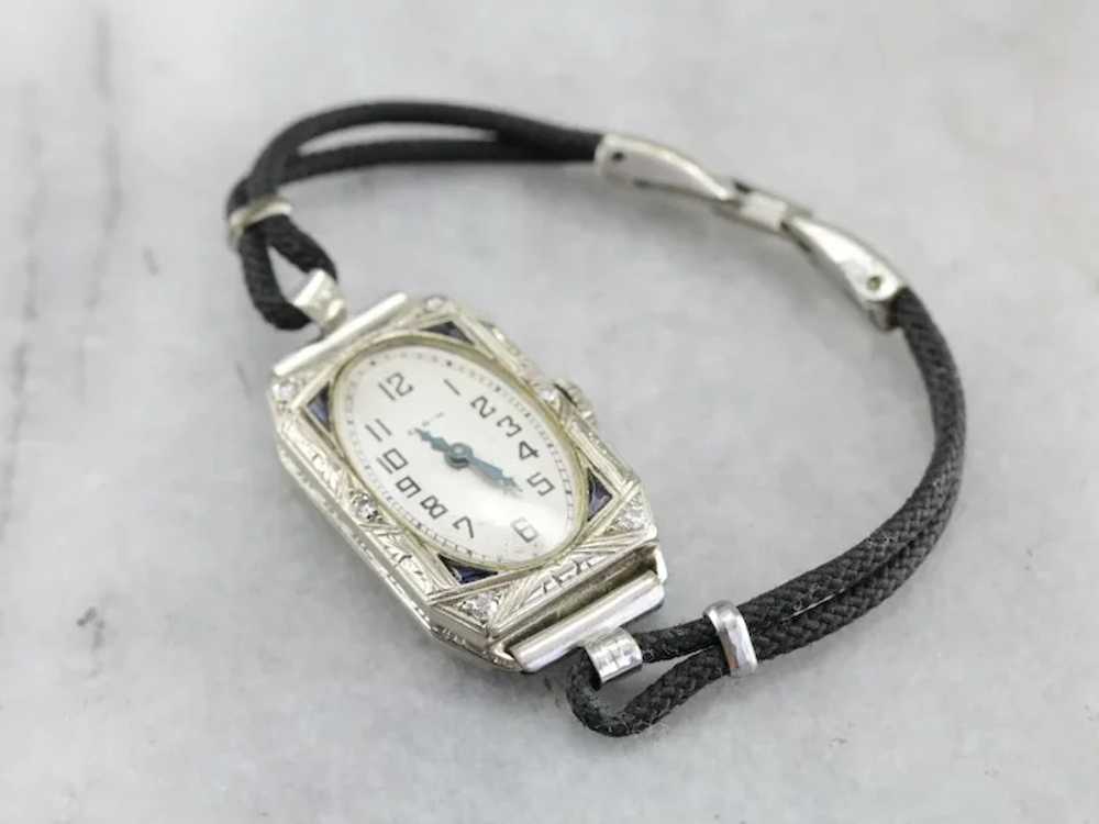 Art Deco Diamond Elgin Wrist Watch - image 3
