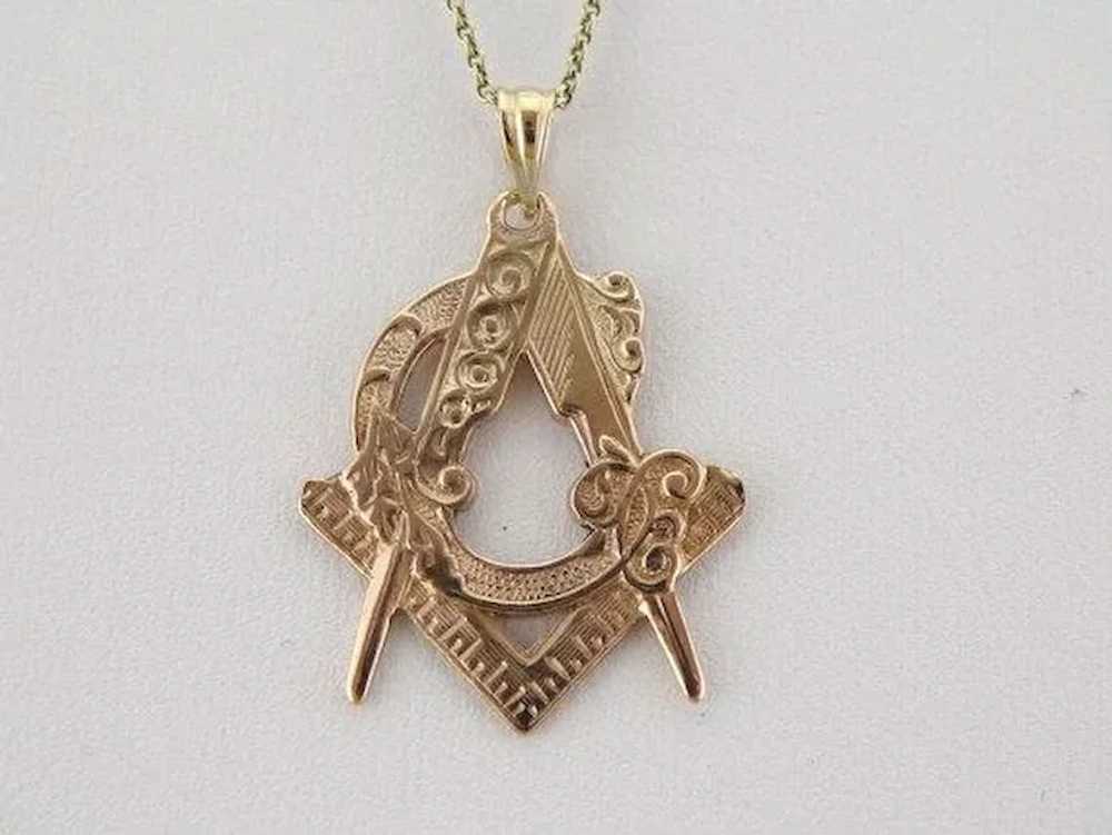 Ornate Antique Masonic Pendant - image 4