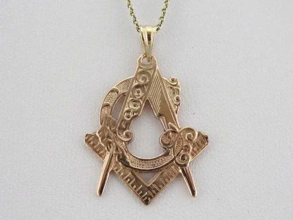 Ornate Antique Masonic Pendant - image 5