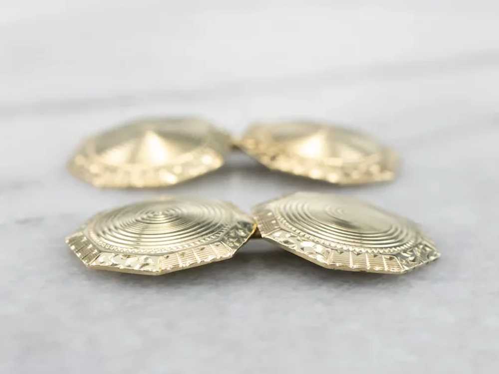 Late Art Deco Etched Cufflinks - image 5