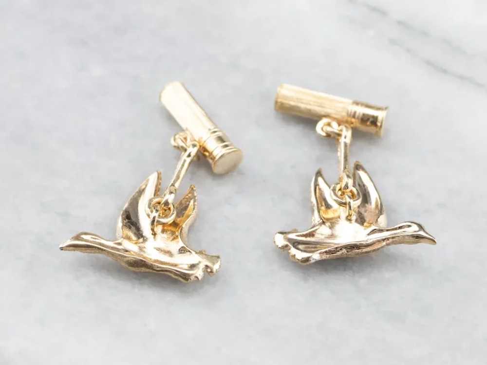 Vintage Ruby Duck Cufflinks - image 4