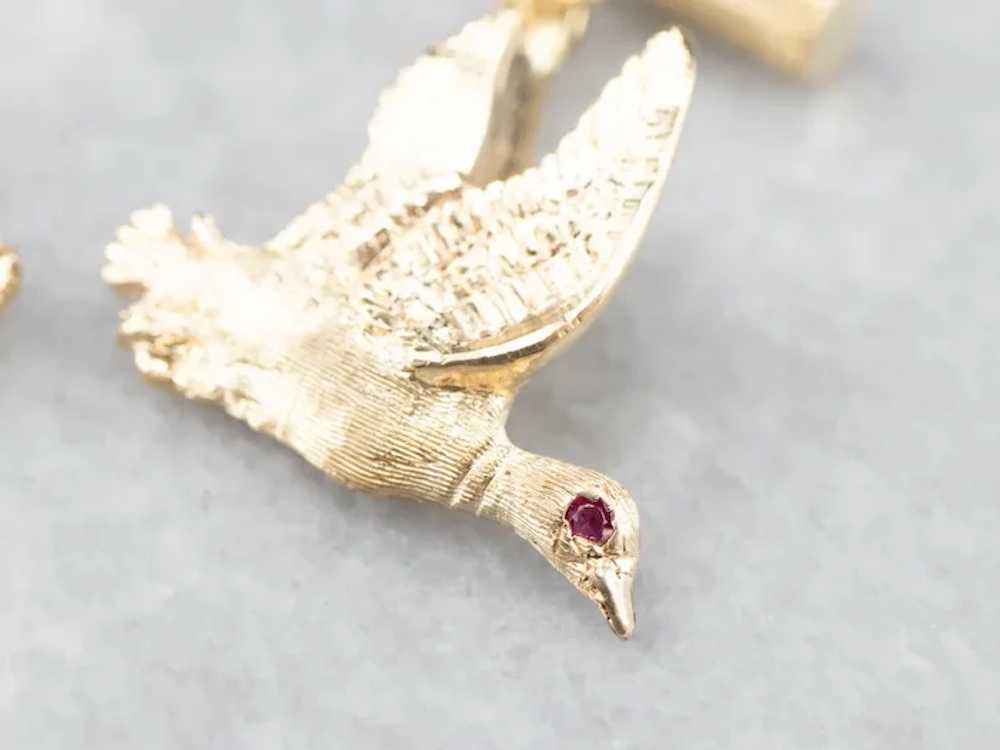 Vintage Ruby Duck Cufflinks - image 5