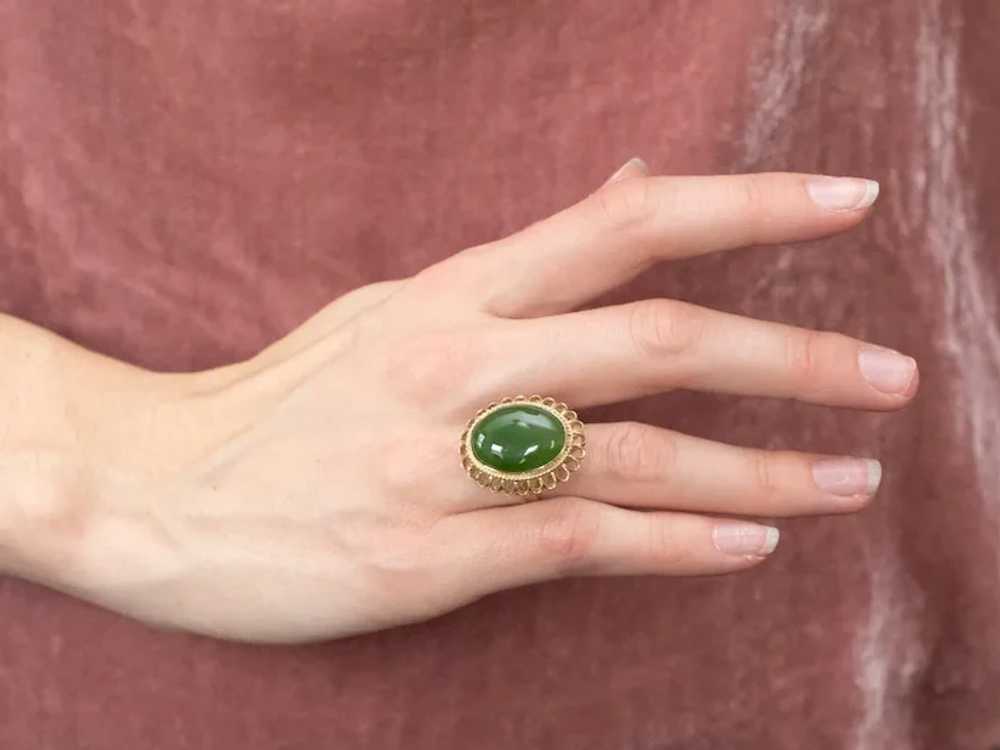 Chunky Jade Statement Ring - image 10