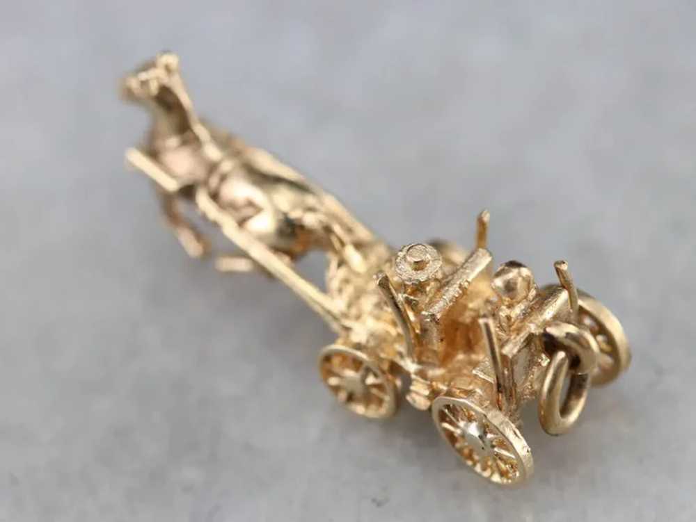 Vintage Horse and Carriage Charm - image 4