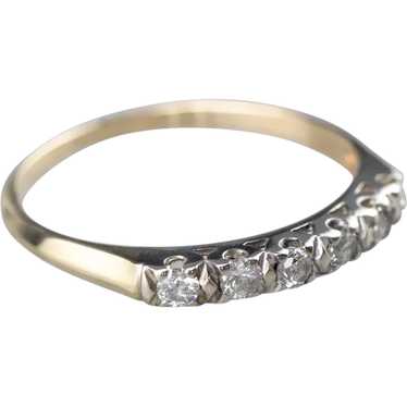 Two Tone Vintage Diamond Band - image 1