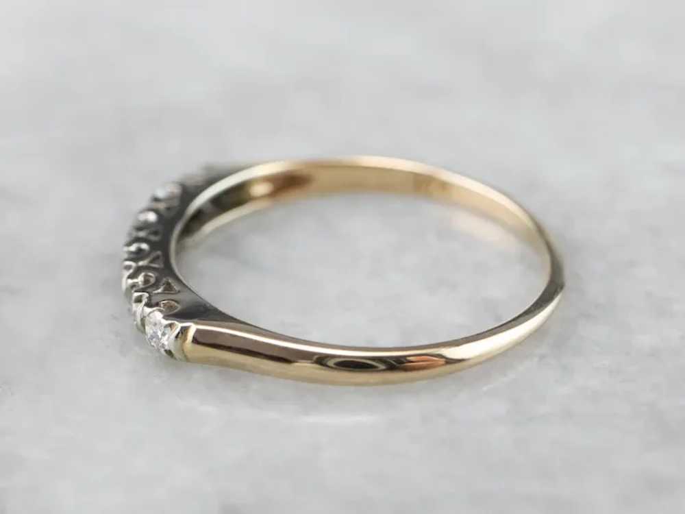 Two Tone Vintage Diamond Band - image 4