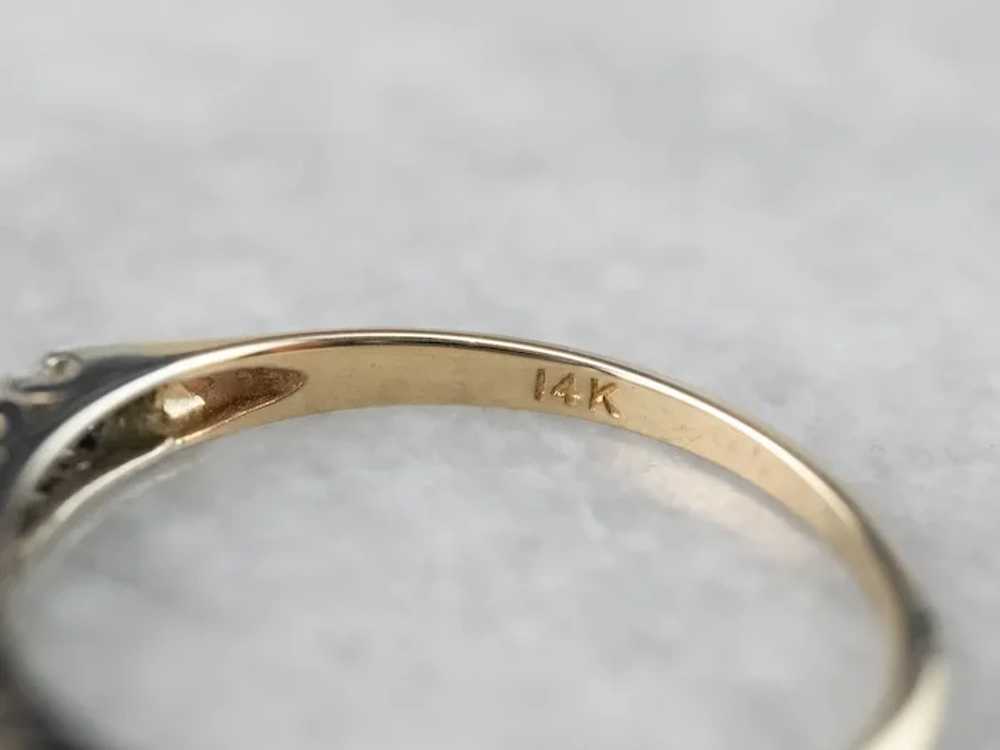 Two Tone Vintage Diamond Band - image 6