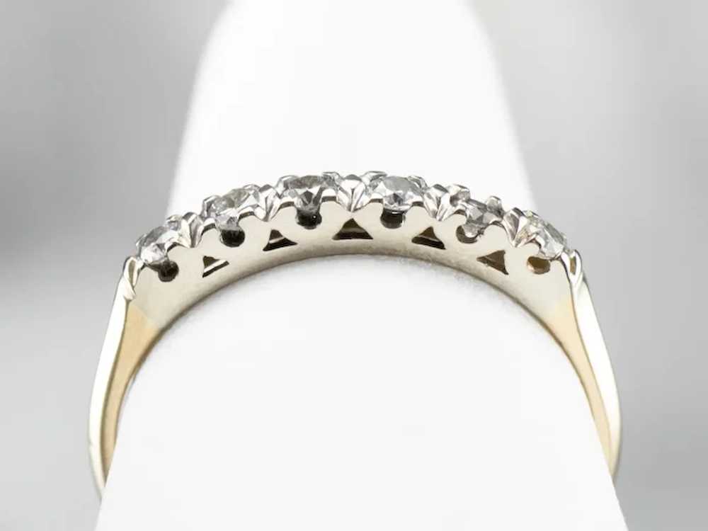 Two Tone Vintage Diamond Band - image 7