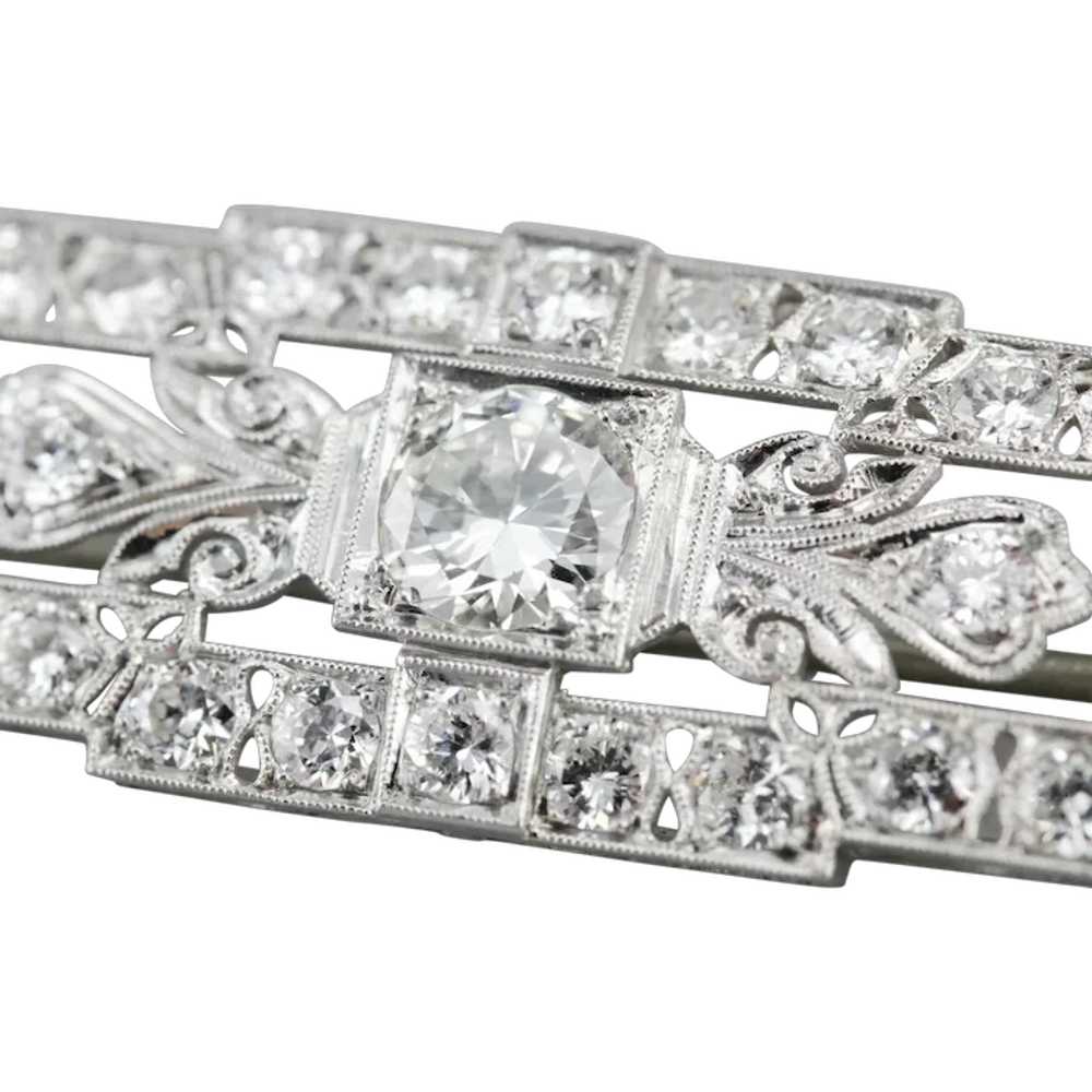 Late Art Deco Diamond Brooch - image 1