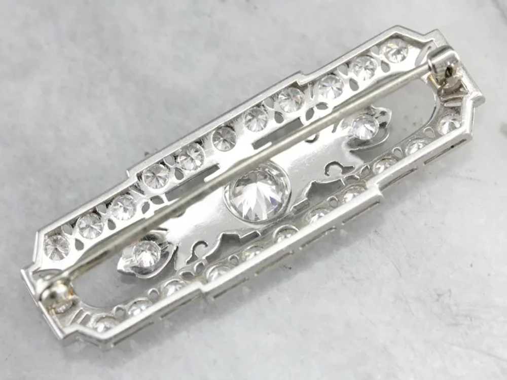 Late Art Deco Diamond Brooch - image 6