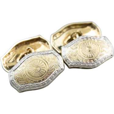 Art Deco Two Tone Cufflinks