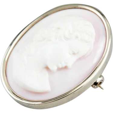 Vintage Pink Cameo Pin or Pendant - image 1