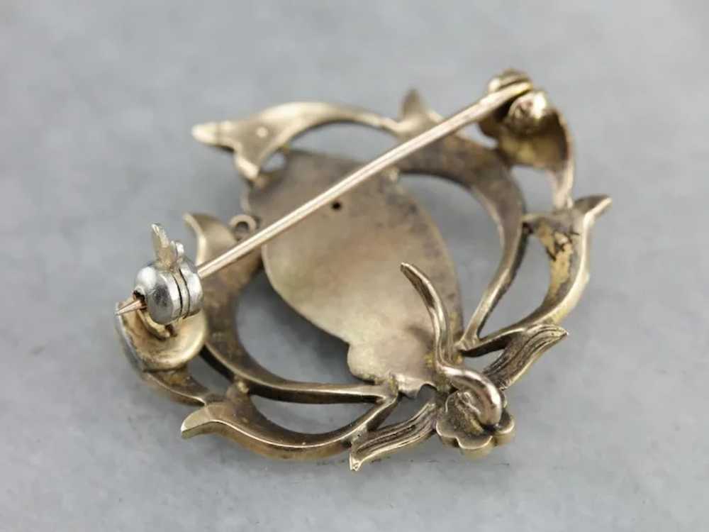Art Nouveau Diamond Goddess Pin - image 4
