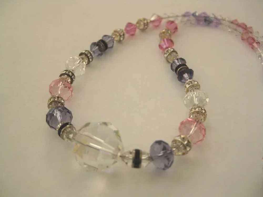 Heavenly Pastel Crystal, Rhinestone Rondelle 16" … - image 3