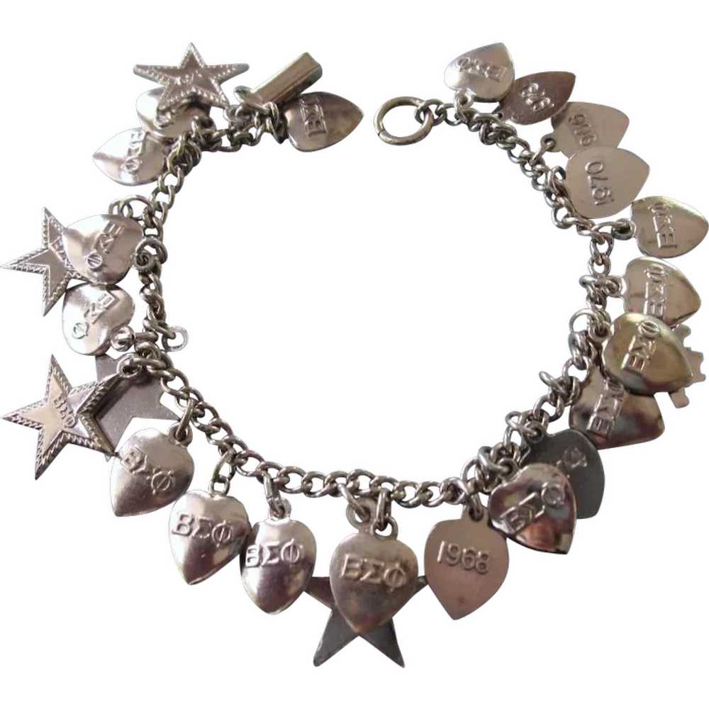 Terrific 1960's & 1970's Sorority Charm Bracelet,… - image 1