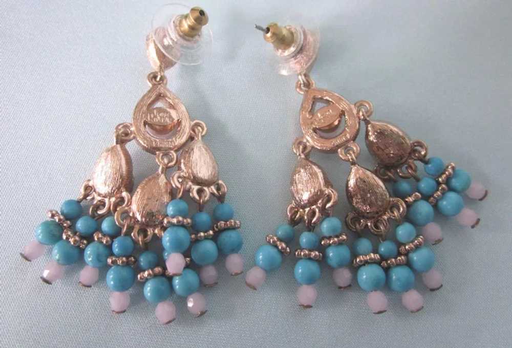 Beautiful Joan Rivers Jeweled Chandelier Earrings - image 4