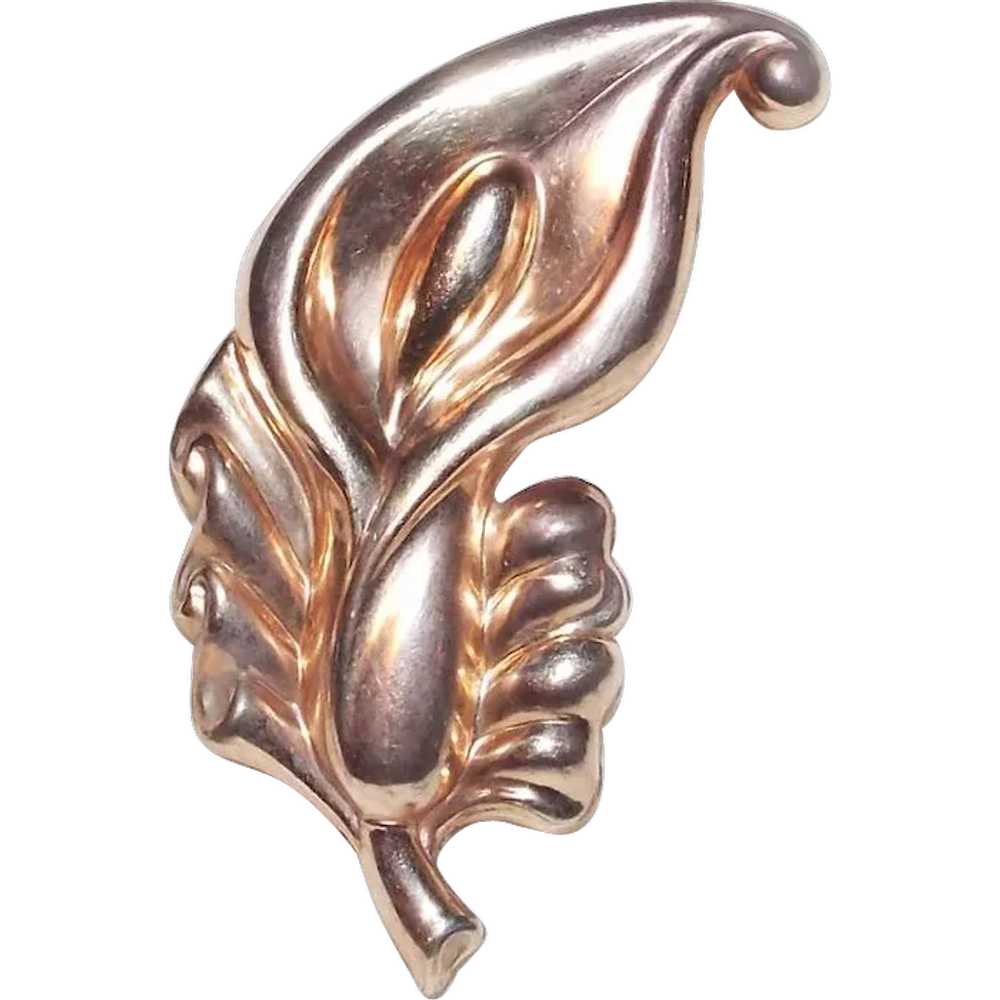 Gorgeous 1940s CALLA LILY Vintage Retro Brooch - image 1