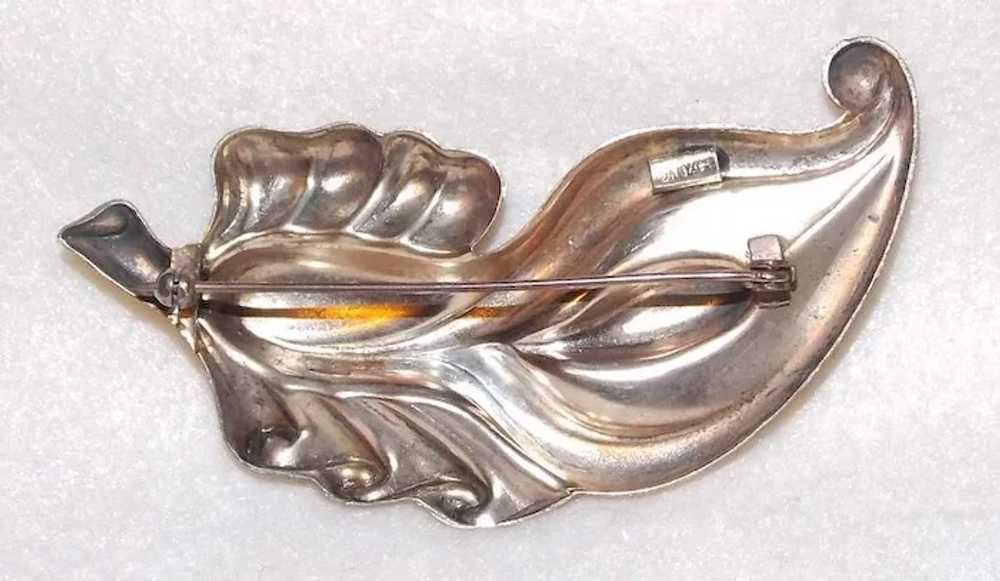 Gorgeous 1940s CALLA LILY Vintage Retro Brooch - image 2