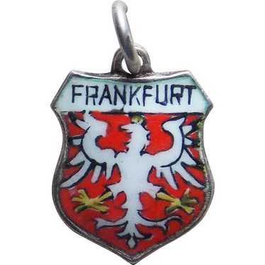 Vintage 800 Silver & Enamel Frankfurt Germany Cha… - image 1