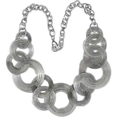 Mixed Metal Piano Wire Knot Necklace