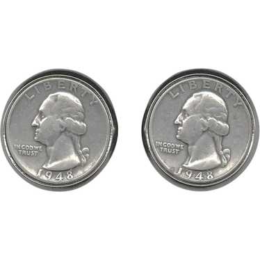 Novelty 1948 Washington Silver Quarter Clip Back … - image 1
