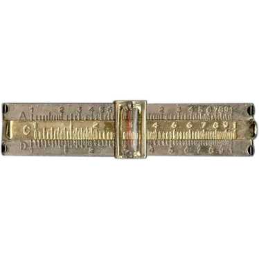 Vernon Gold Tone Movable Slide Rule Tie Clip