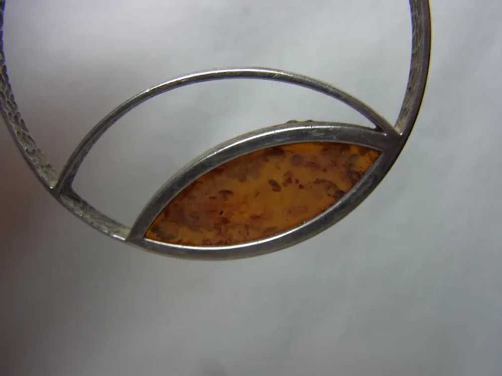 Mid-Century 925 Silver Pendant - image 10