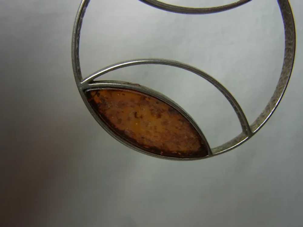 Mid-Century 925 Silver Pendant - image 12