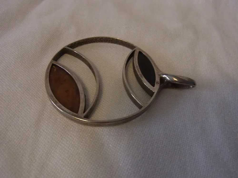 Mid-Century 925 Silver Pendant - image 4