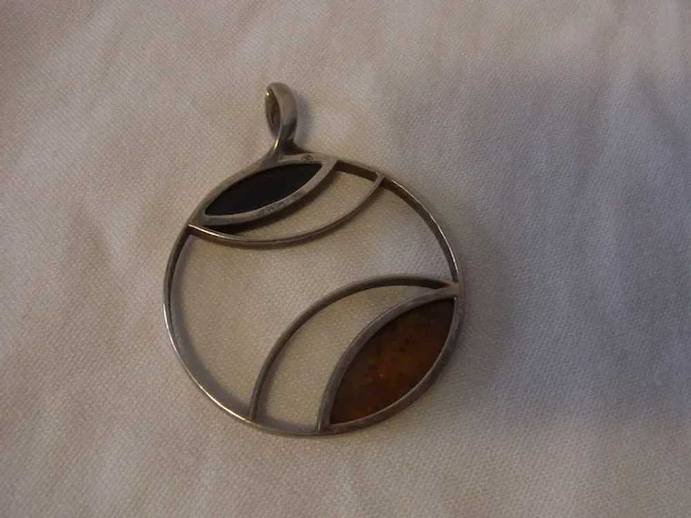 Mid-Century 925 Silver Pendant - image 6
