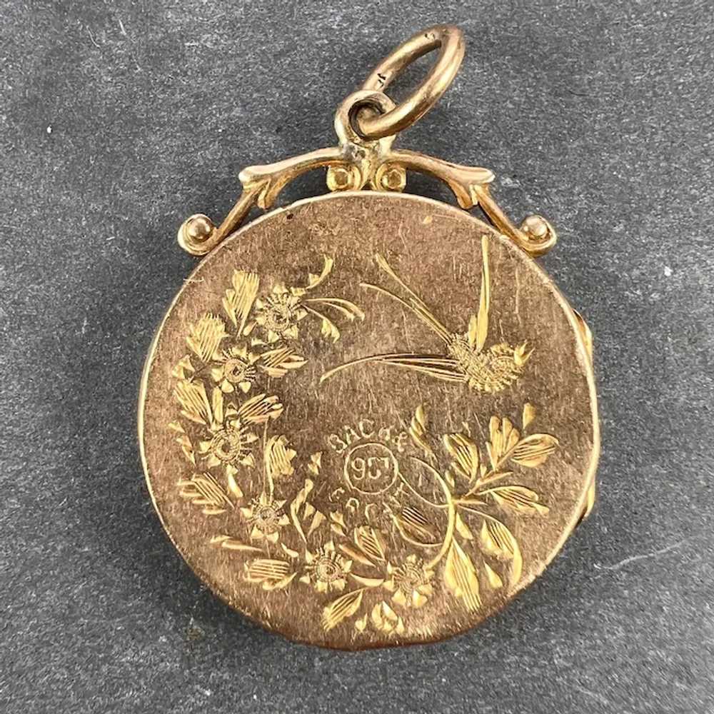 9K Yellow Gold Filled Foiled Locket Charm Pendant - image 3