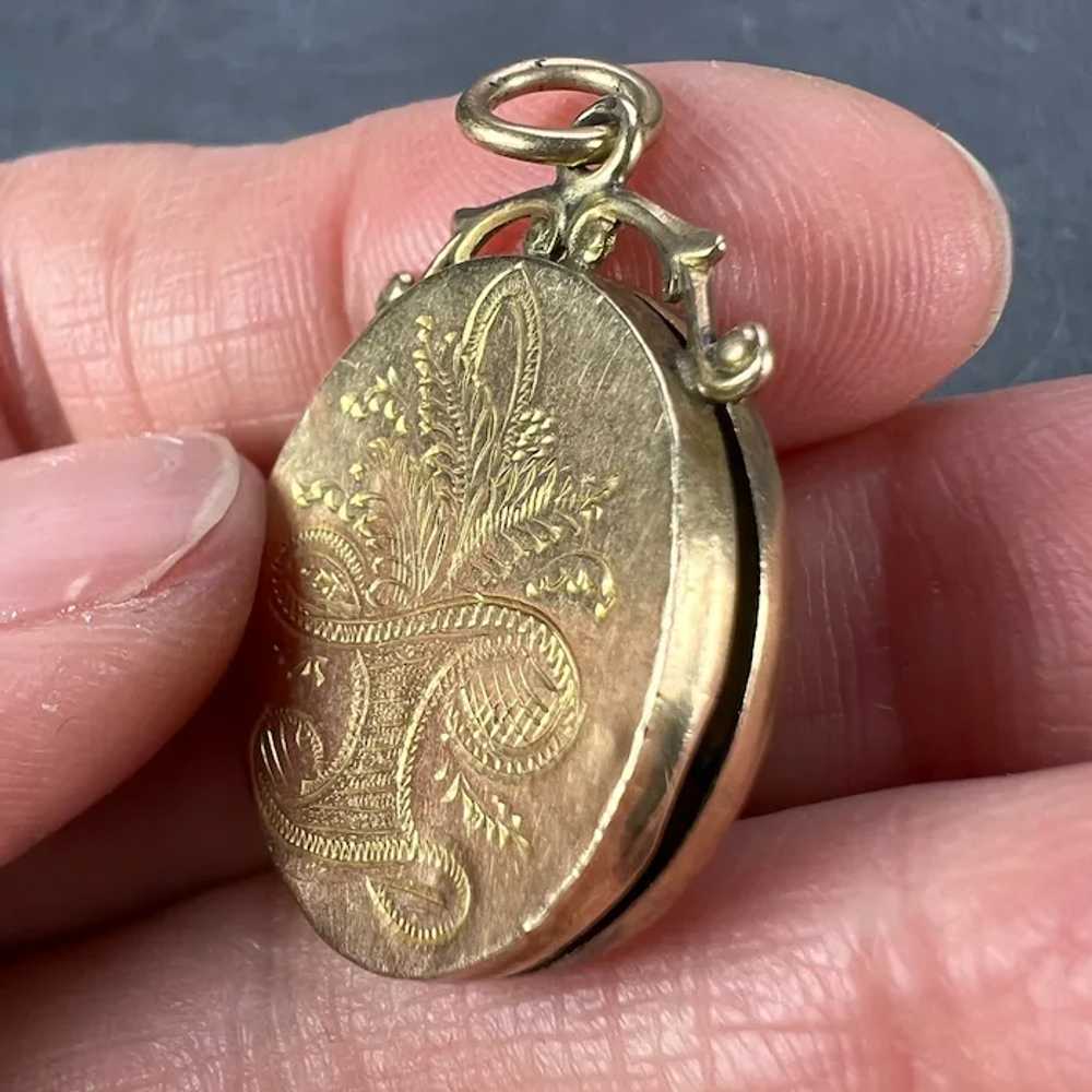 9K Yellow Gold Filled Foiled Locket Charm Pendant - image 7