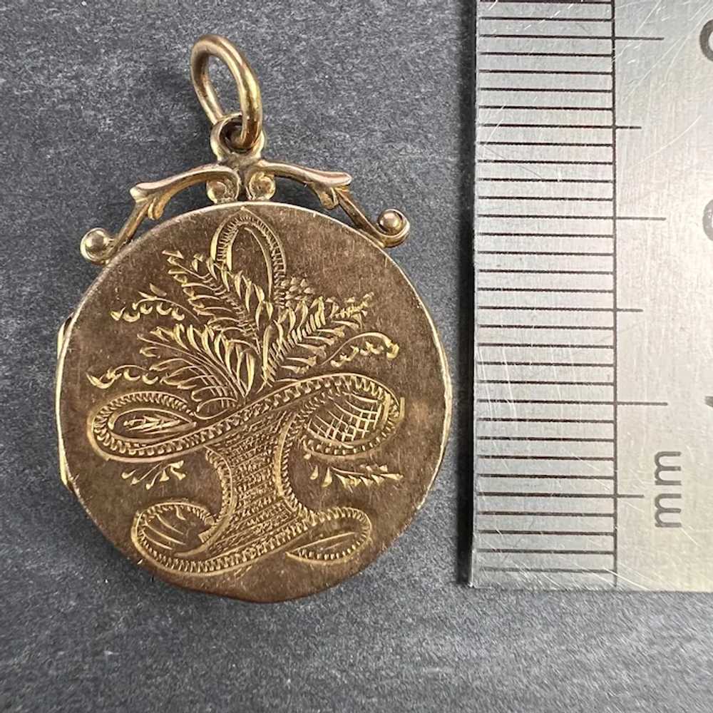 9K Yellow Gold Filled Foiled Locket Charm Pendant - image 8