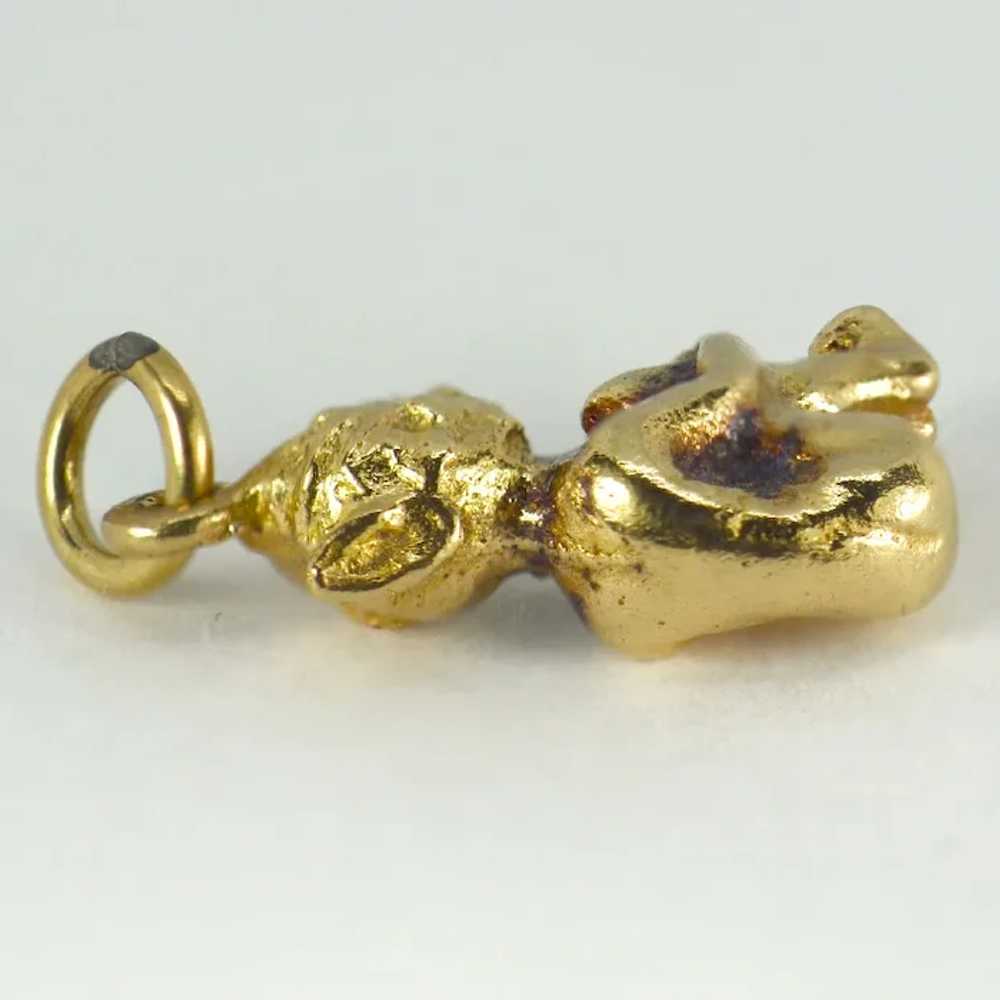 9K Yellow Gold Imp Charm Pendant - image 3