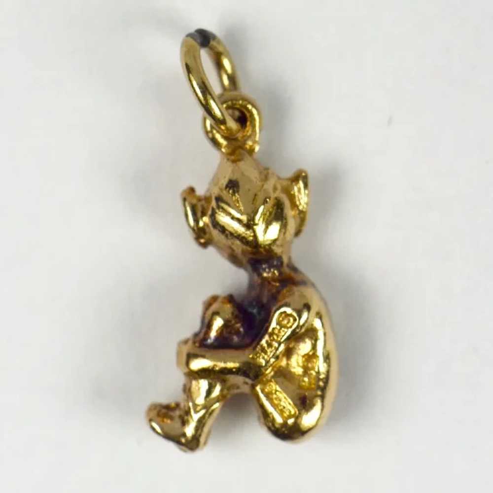 9K Yellow Gold Imp Charm Pendant - image 5