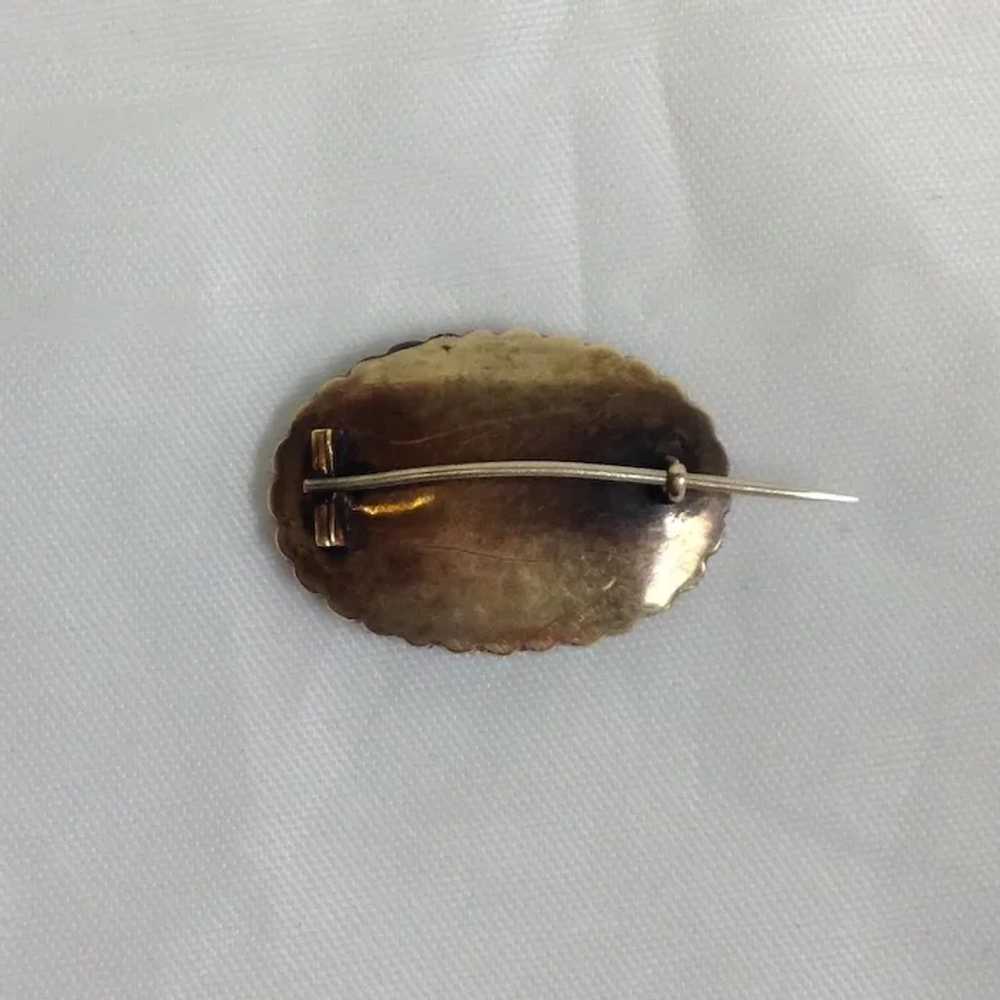 Victorian Mourning Hair Pin Pearls 9 Carat Gold - image 3