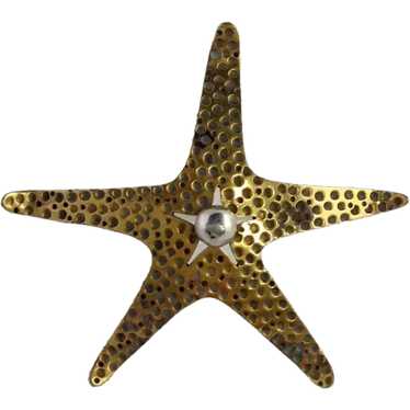 Castillo Starfish Brooch Mexico Handmade Vintage - image 1