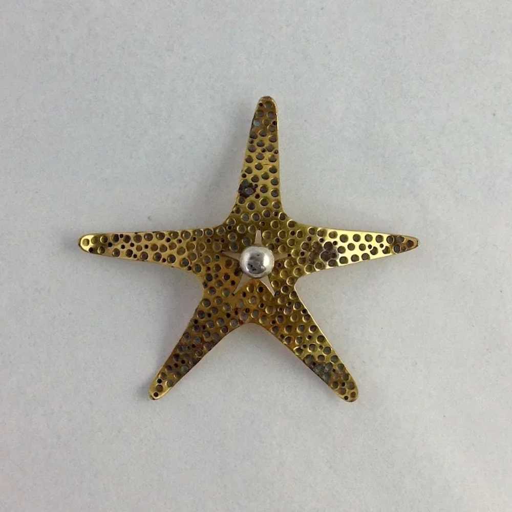 Castillo Starfish Brooch Mexico Handmade Vintage - image 2