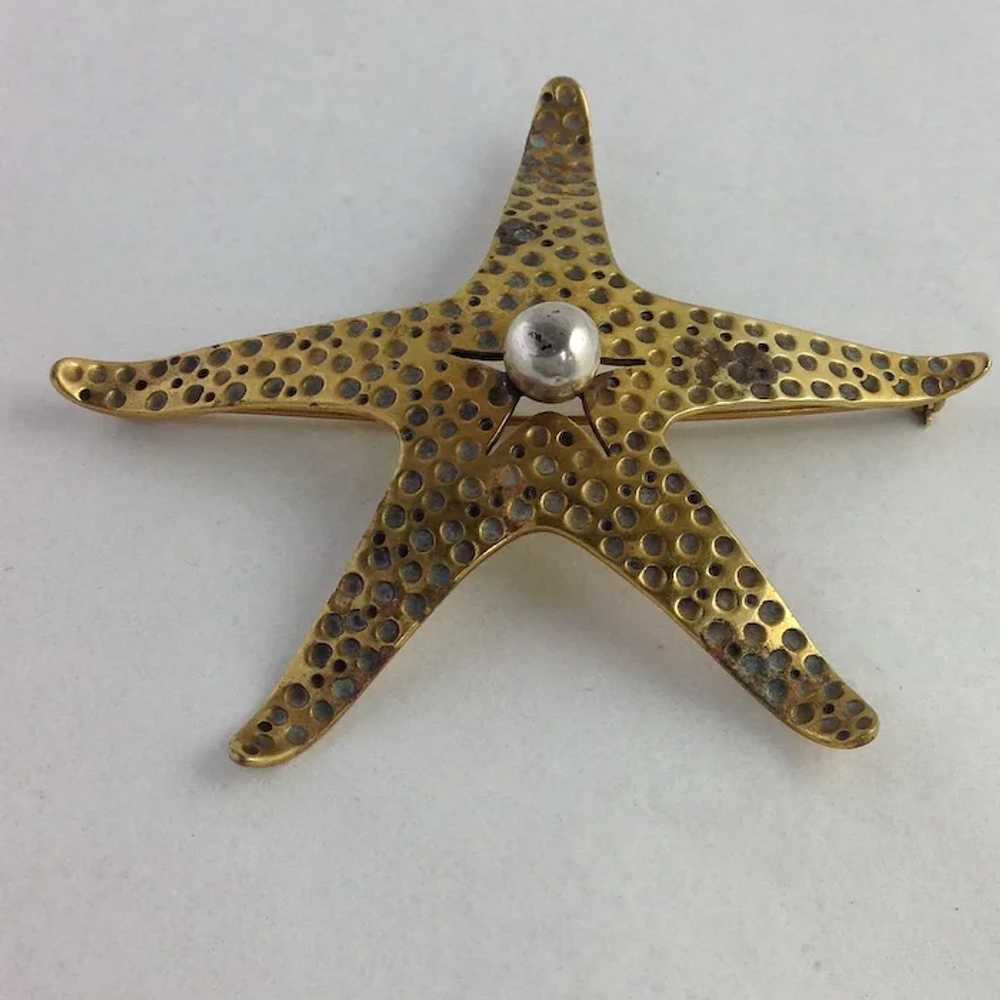 Castillo Starfish Brooch Mexico Handmade Vintage - image 3
