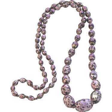 Venetian Violet Foiled Glass Beads