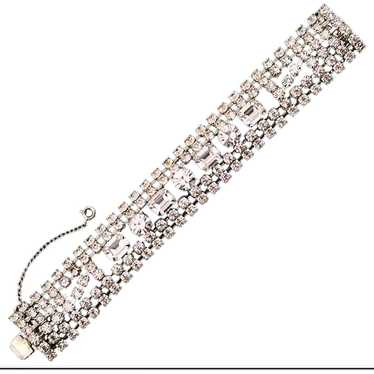 Vintage Weiss Five Row Rhinestone Bracelet