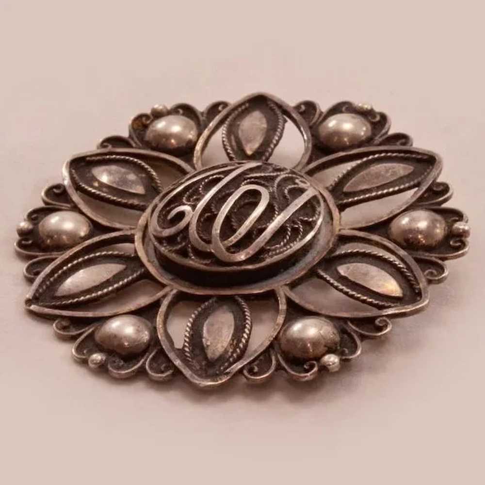 Gorgeous, Unique Antique Arabic Brooch Pendant - image 2