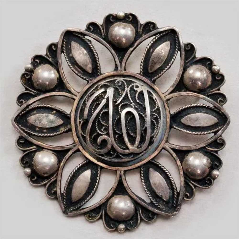 Gorgeous, Unique Antique Arabic Brooch Pendant - image 5