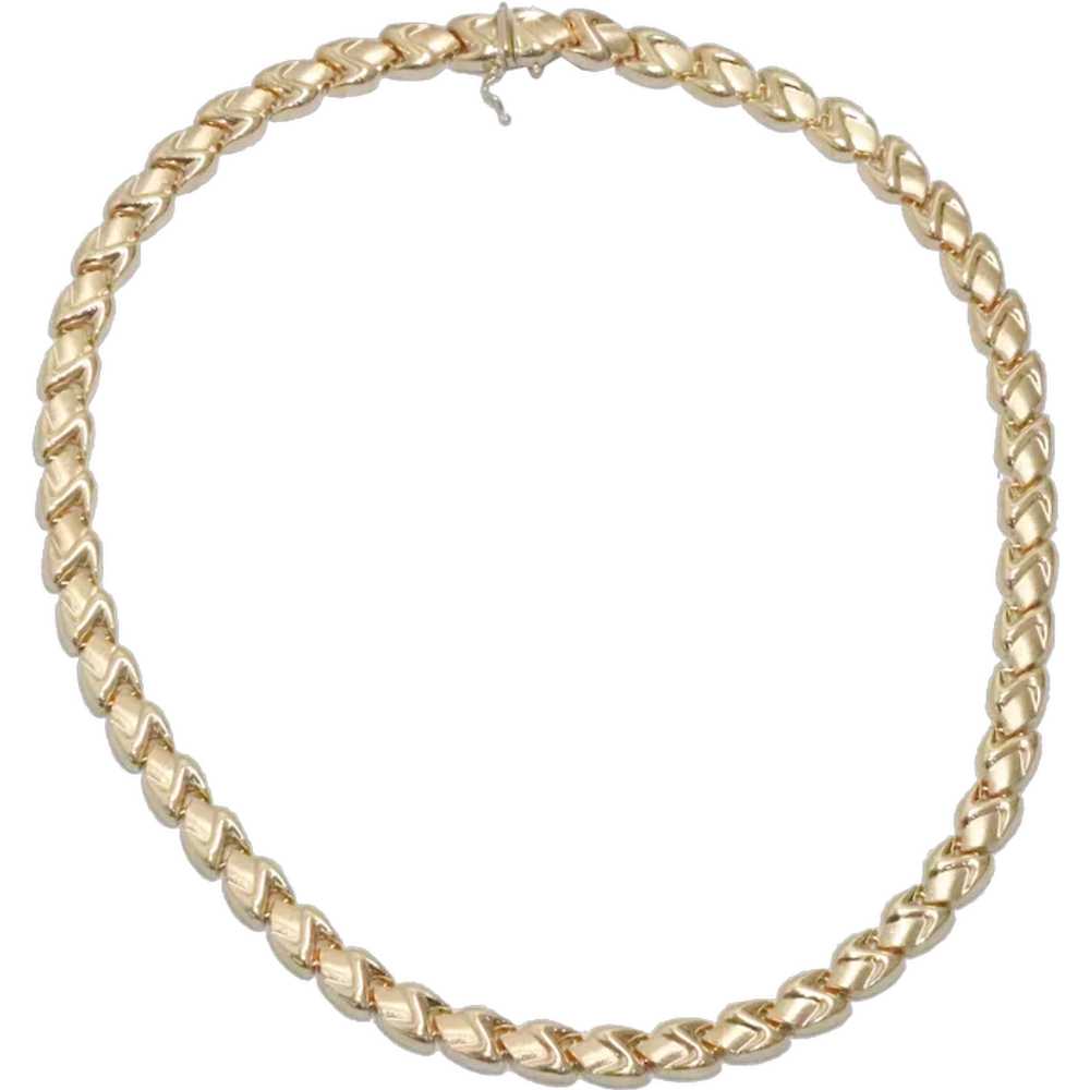 14KT Yellow Gold Italian Necklace - image 1
